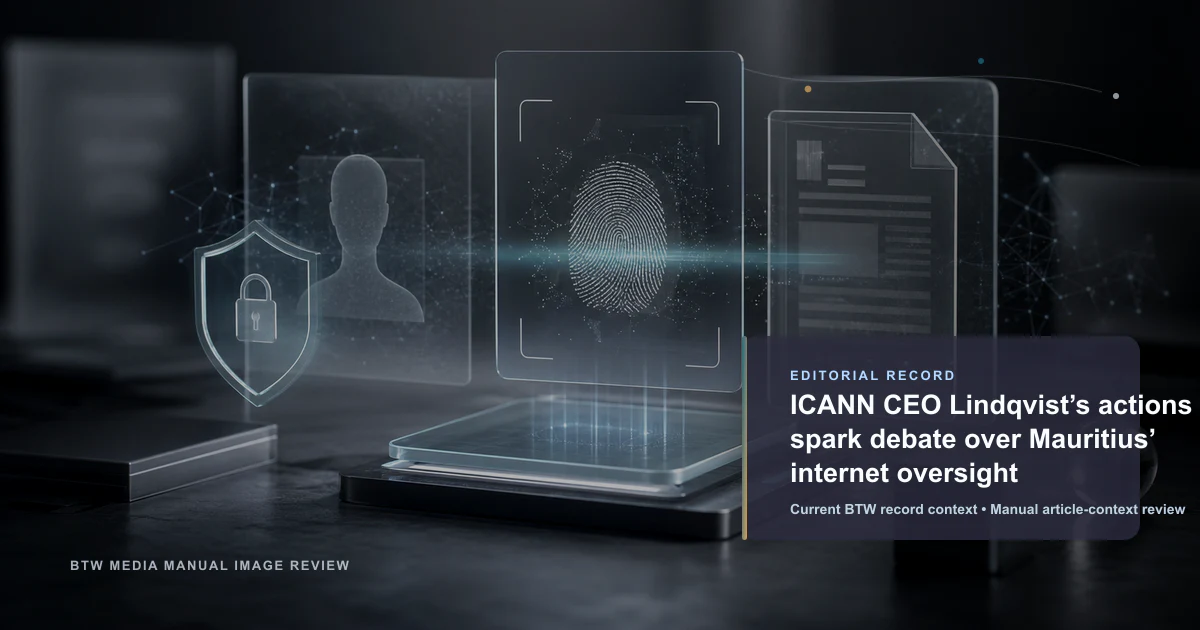 Las acciones del CEO de la ICANN Lindqvist generan debate sobre la supervisión de internet en Mauricio