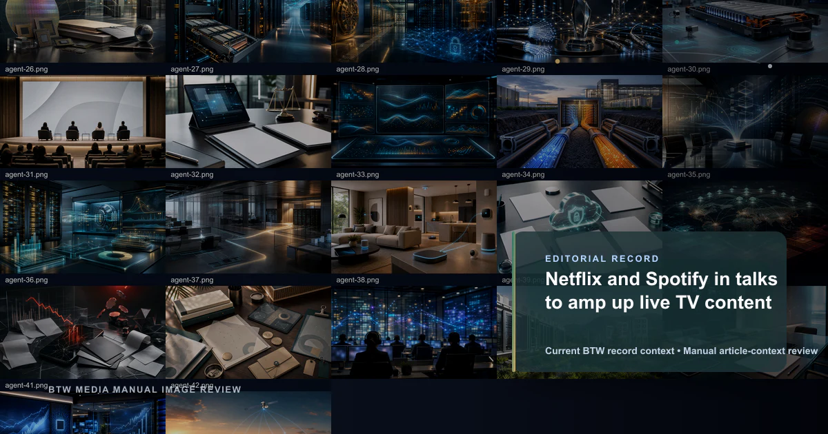Netflix and Spotify in talks to amp up live TV content reviewed editorial briefing visual