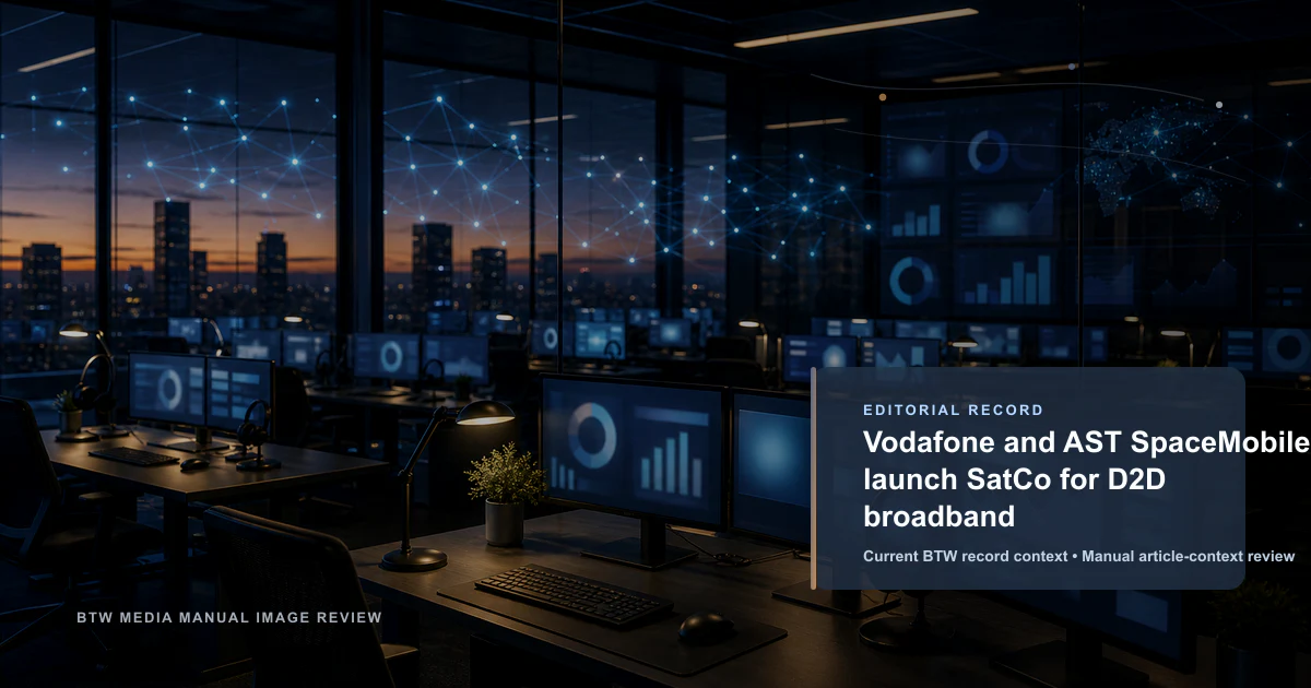 Vodafone et AST SpaceMobile lancent SatCo pour le haut débit D2D