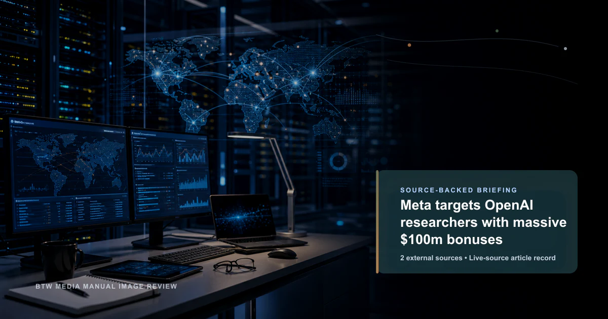 Meta targets OpenAI researchers with massive $100m bonuses source-backed briefing visual