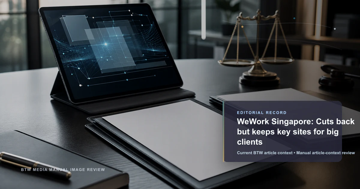 WeWork 新加坡:缩减规模但为大客户保留关键网点
