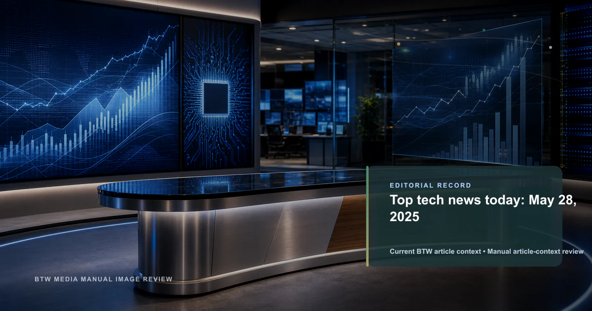 Top tech news today: May 28, 2025 reviewed editorial briefing visual