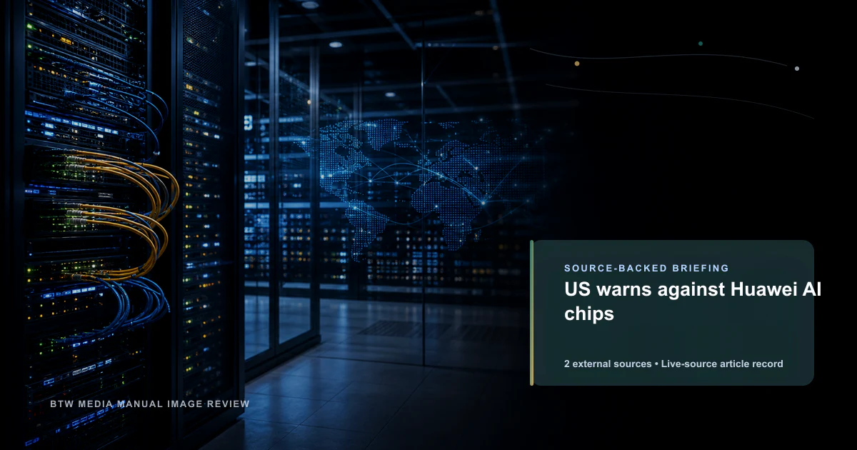 Avertissement des États-Unis sur les puces IA de Huawei