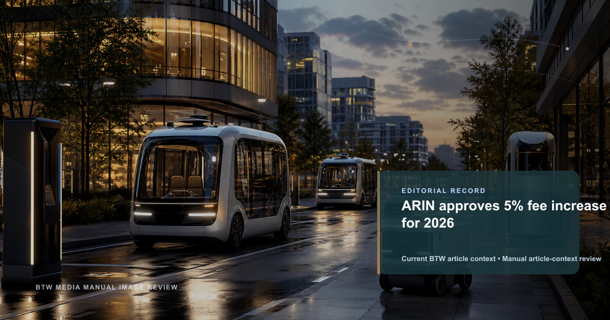 ARIN approuve une augmentation de 5 % des frais pour 2026