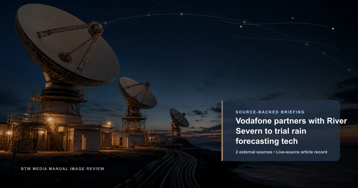 Vodafone s'associe à River Severn Partnership pour tester une technologie de prévision de pluie