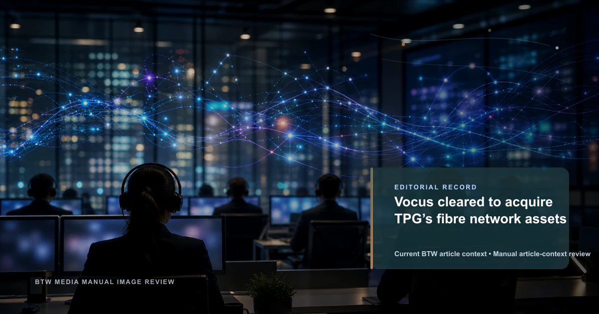 Vocus autorisé à acquérir les actifs de réseau fibre de TPG
