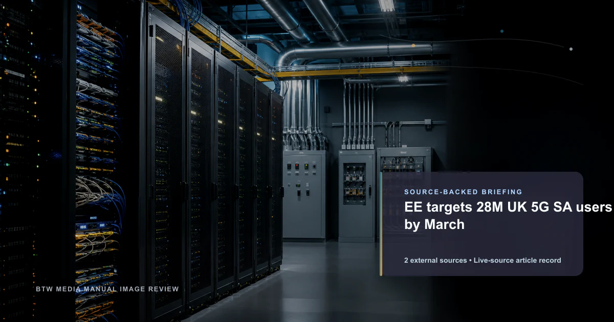EE 目标在三月前达到 2800 万英国 5G SA 用户