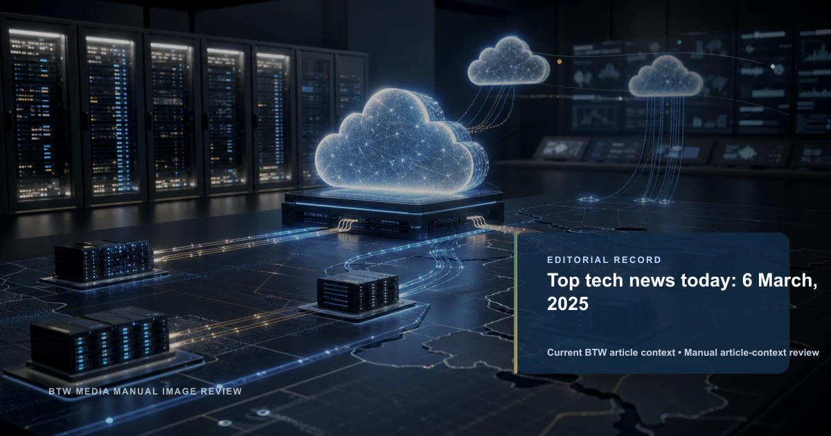 Top tech news today: 6 March, 2025 reviewed editorial briefing visual