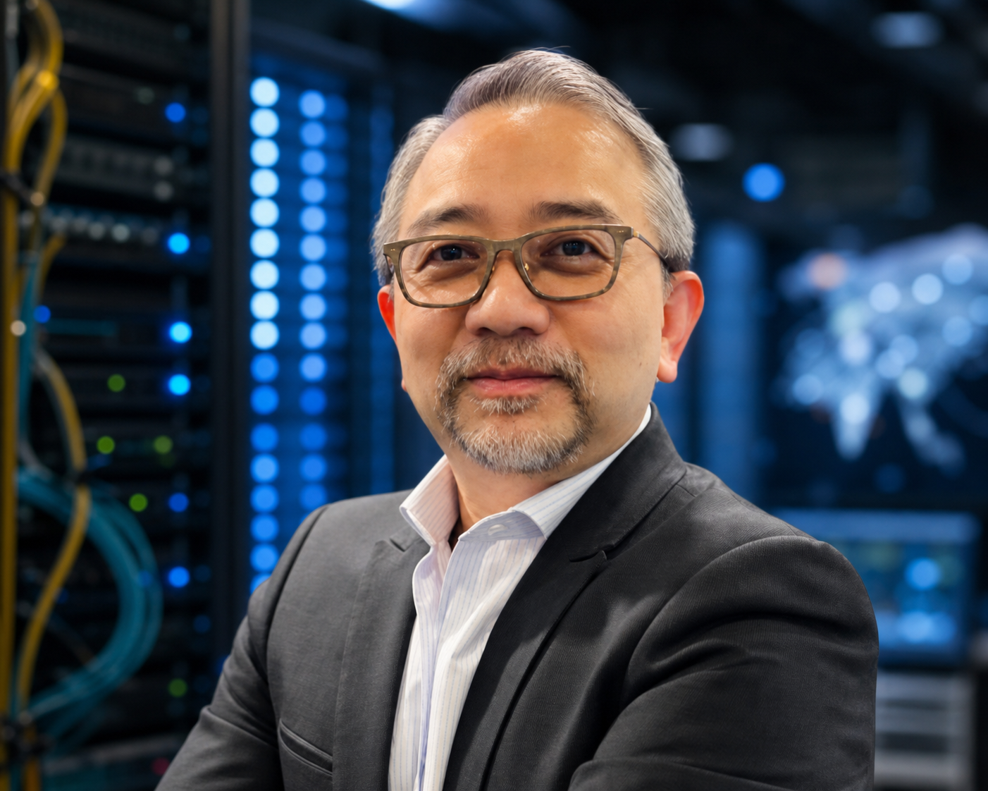 AI-generated editorial portrait of Charmond Tsang based on a public profile photo