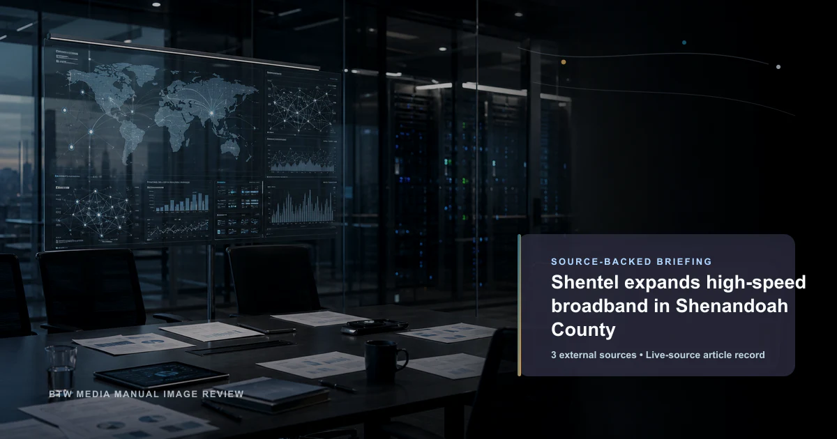 Shentel expands high-speed broadband in Shenandoah County source-backed briefing visual