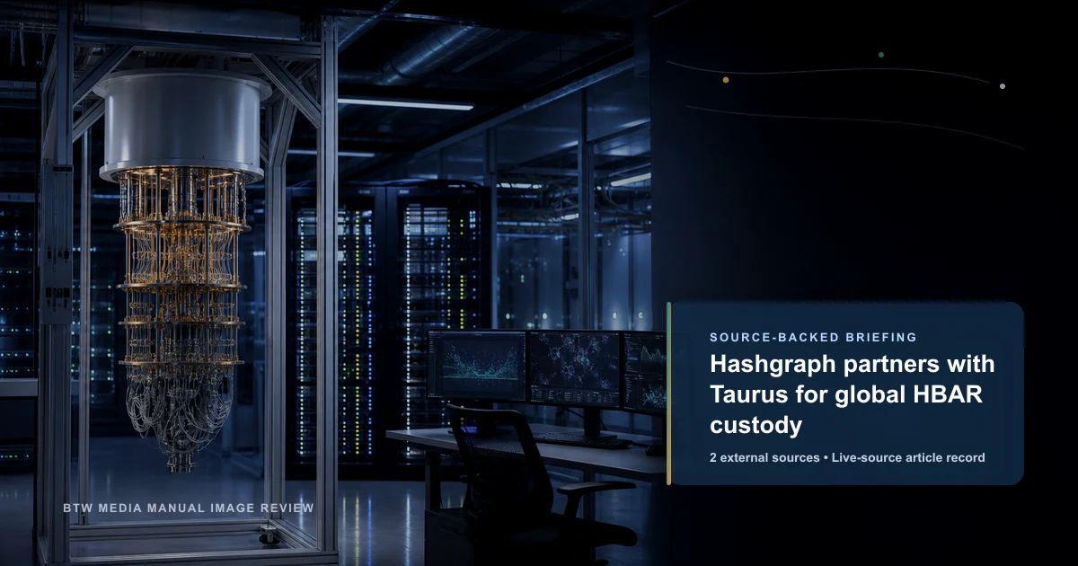 Hashgraph se asocia con Taurus para la custodia global de HBAR