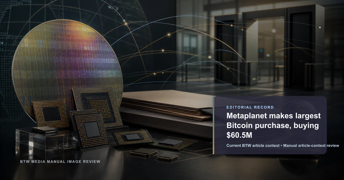 Metaplanet réalise son plus gros achat de Bitcoin, pour 60,5 millions de dollars