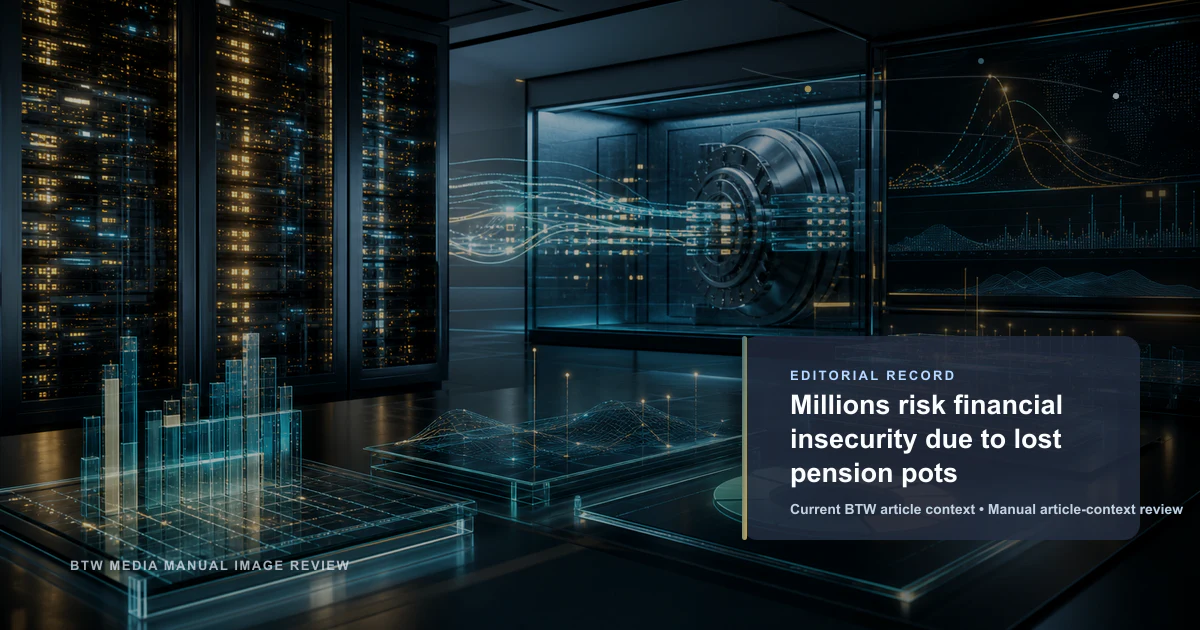 Millions risk financial insecurity due to lost pension pots reviewed editorial briefing visual