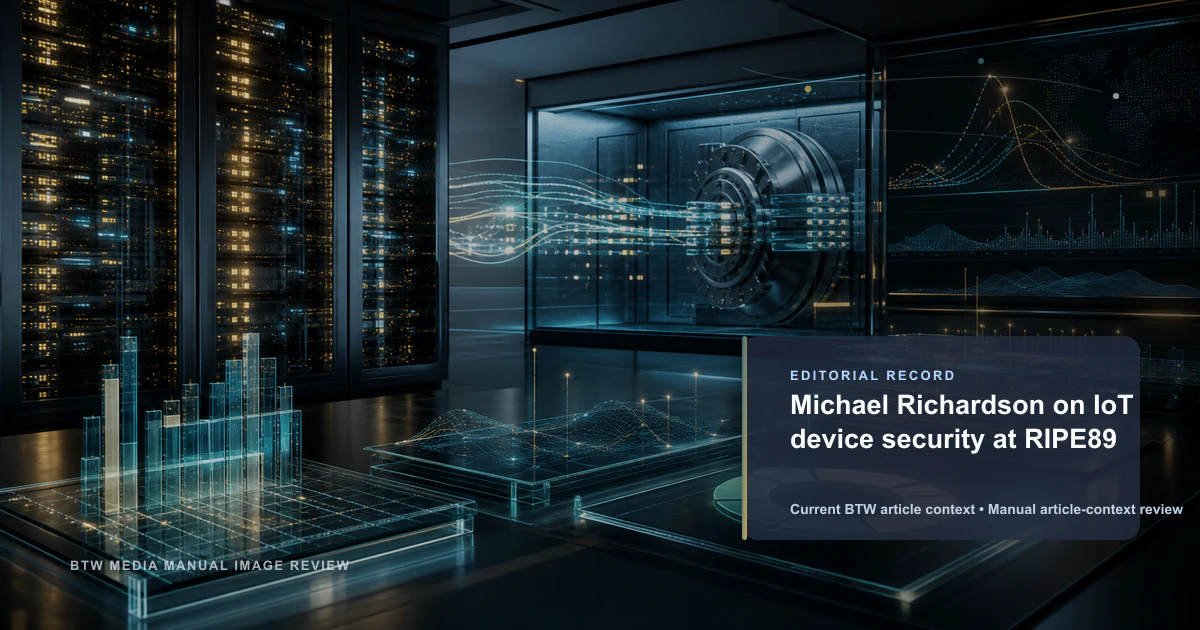 Michael Richardson sur la sécurité des appareils IoT à RIPE89