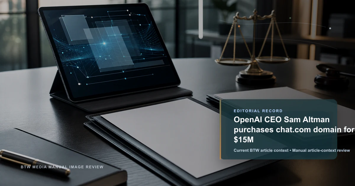 OpenAI 首席执行官 Sam Altman 以 1500 万美元收购 chat.com 域名