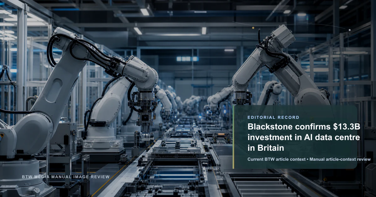Blackstone confirme un investissement de 13,3 milliards de dollars dans un centre de données d’IA en Grande-Bretagne