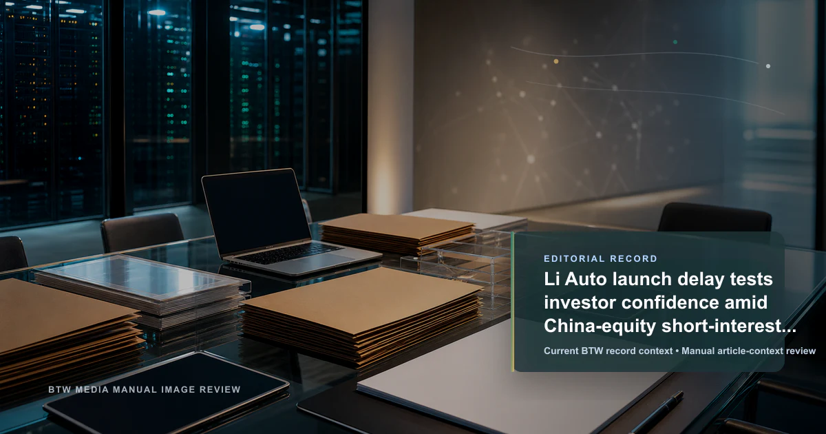 Li Auto : le retard de ses SUV électriques inquiète les investisseurs sur fond de ventes à découvert