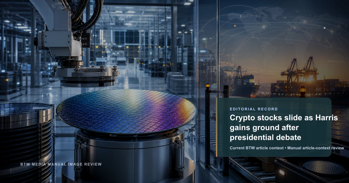 Las cripto acciones caen mientras Harris gana terreno tras el debate presidencial