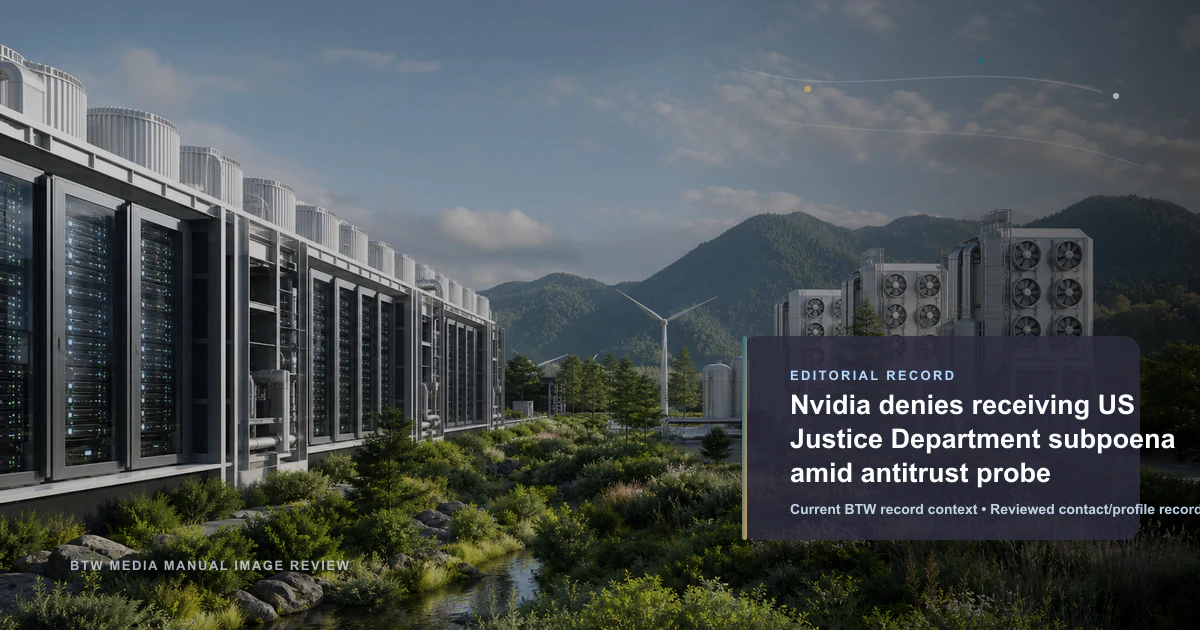 Nvidia niega haber recibido una citación del US Justice Department en medio de una investigación antimonopolio