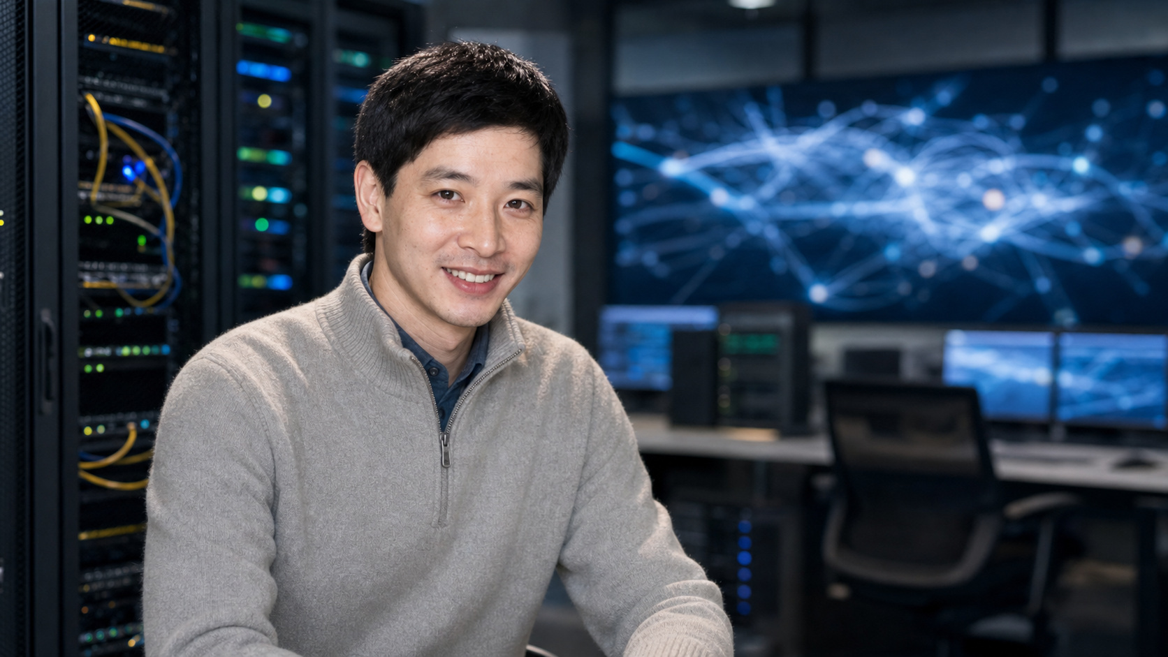 AI-generated editorial portrait of Feng Ruohang based on a public profile photo