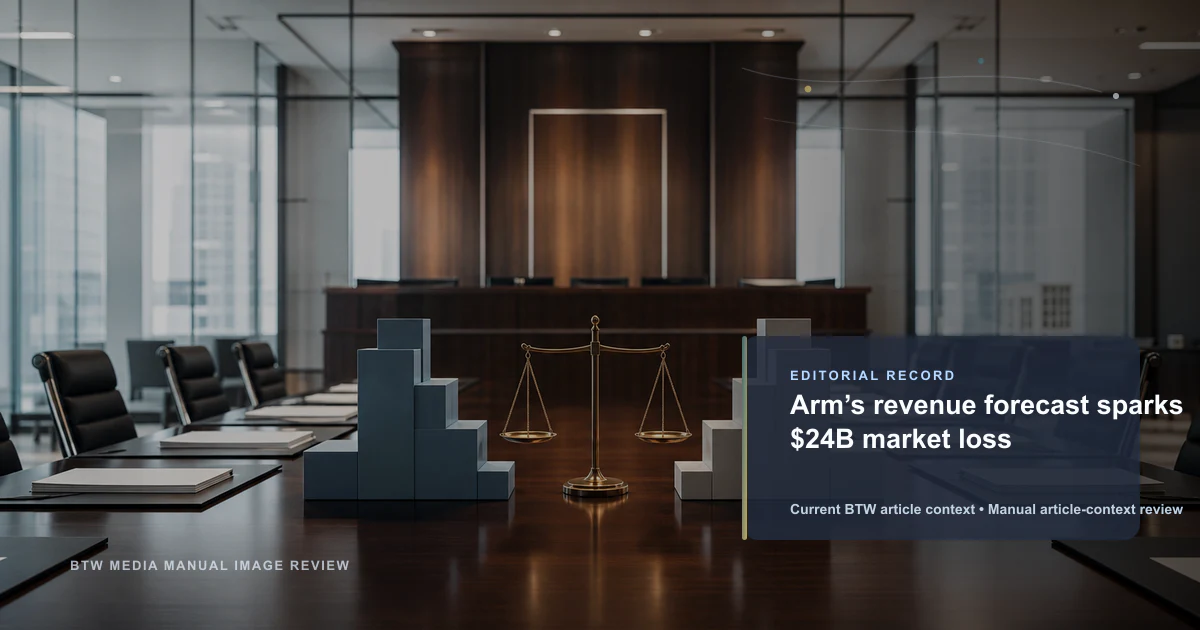 Les prévisions de revenus d'Arm provoquent une perte de marché de 24 milliards de dollars