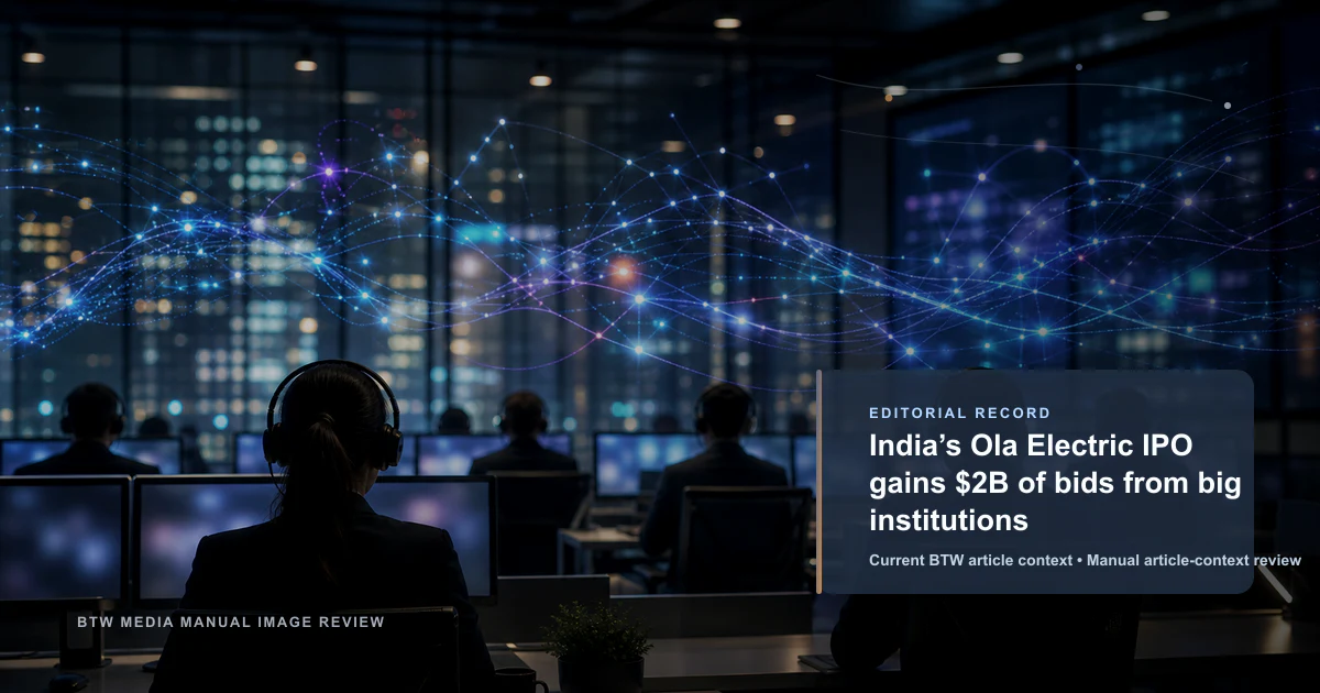 Ola Electric : 2 milliards de dollars d'offres pour son IPO en Inde