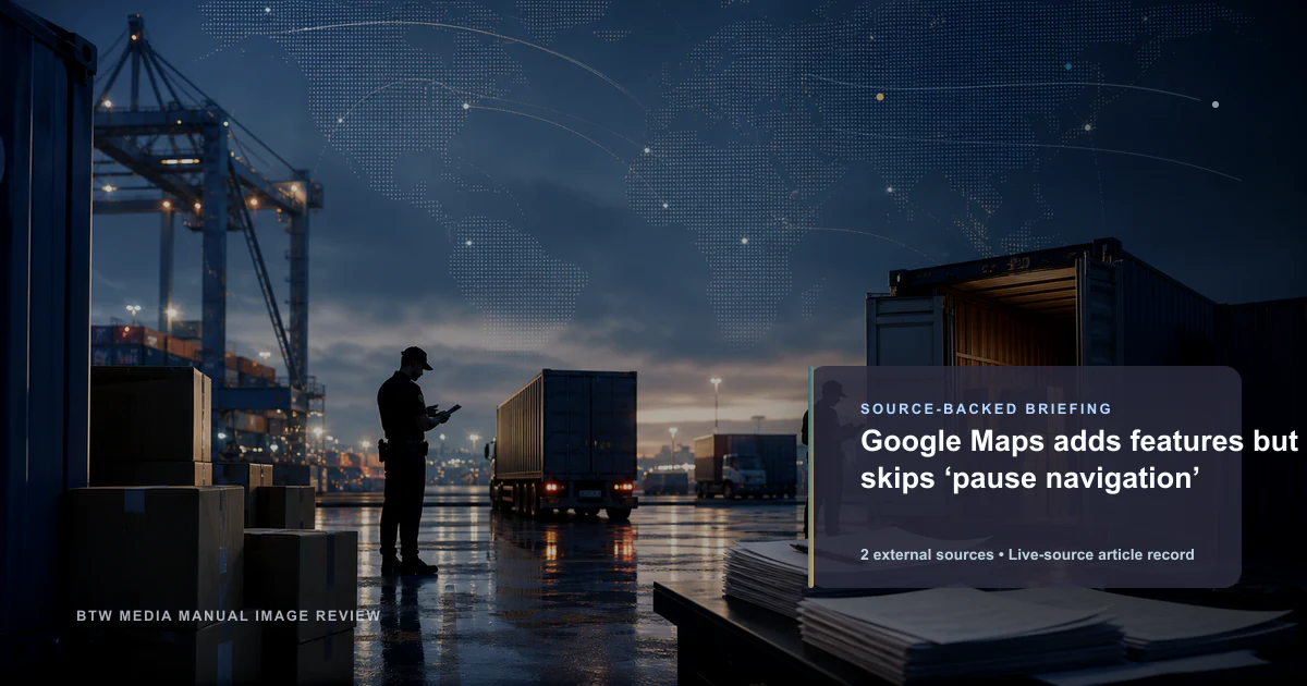 Google Maps 新增功能但跳过‘暂停导航’