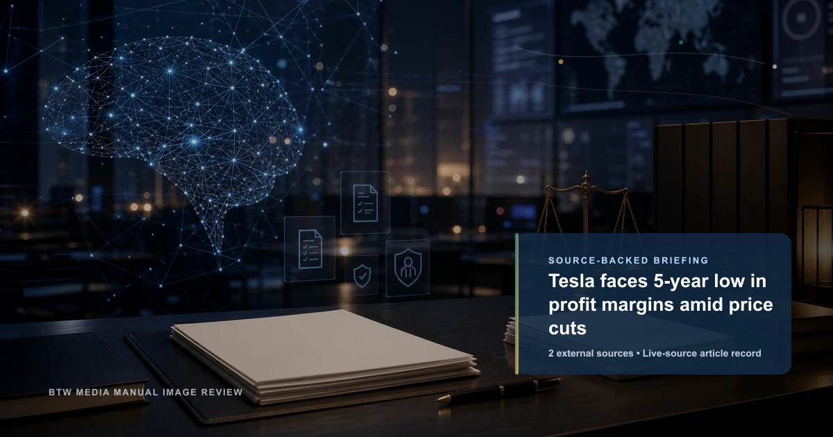 Tesla enfrenta mínimos de 5 años en márgenes de beneficio en medio de recortes de precios