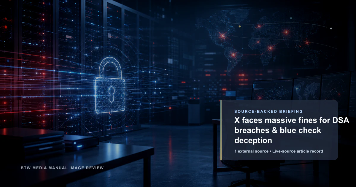 X faces massive fines for DSA breaches & blue check deception