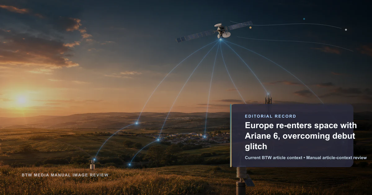 Europe re-enters space with Ariane 6, overcoming debut glitch reviewed editorial briefing visual