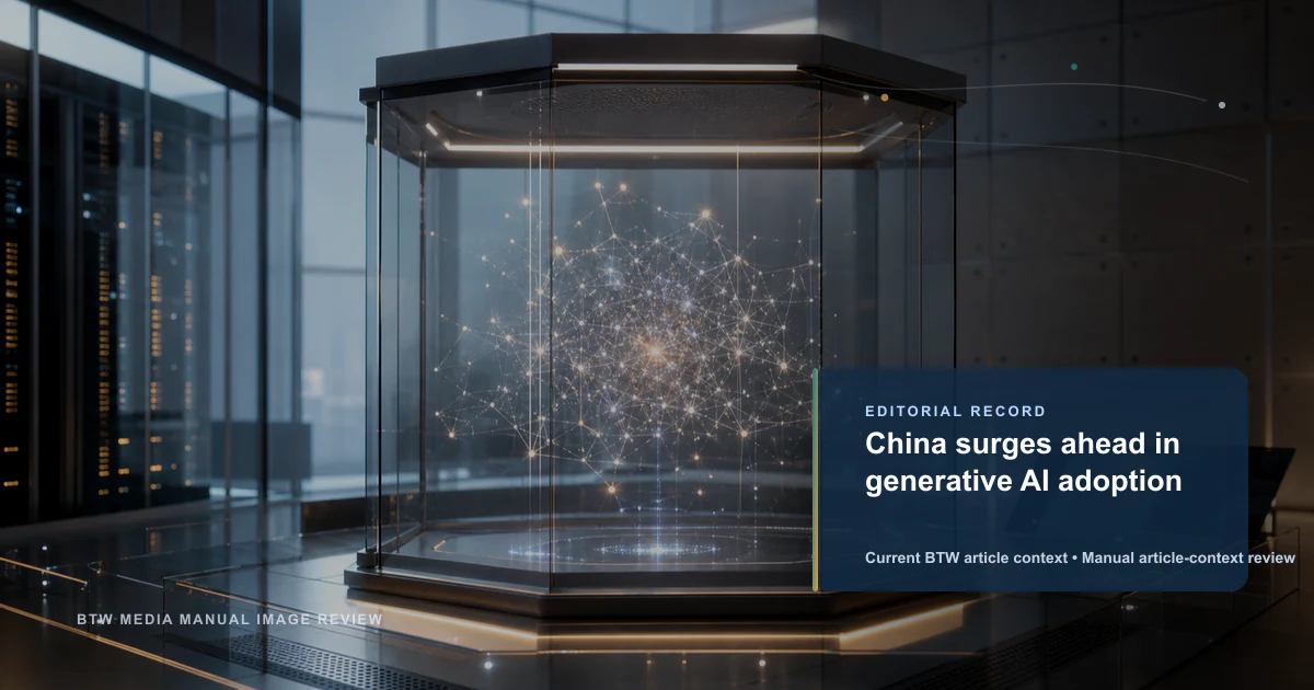China surges ahead in generative AI adoption reviewed editorial briefing visual