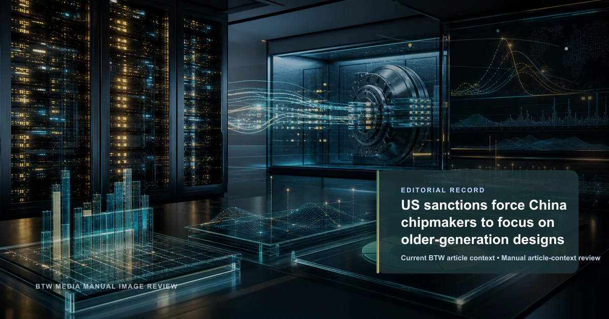 US sanctions force China chipmakers to focus on older-generation designs reviewed editorial briefing visual