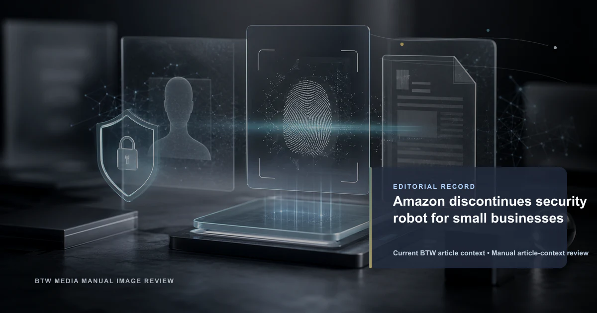 Amazon discontinues security robot for small businesses reviewed editorial briefing visual