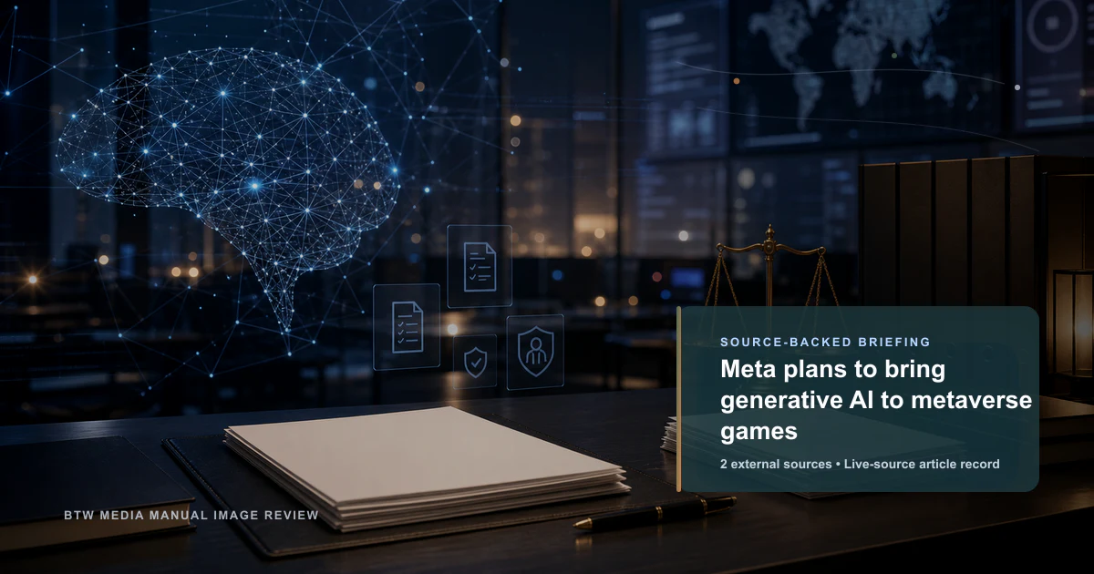 Meta 计划将生成式 AI 引入元宇宙游戏