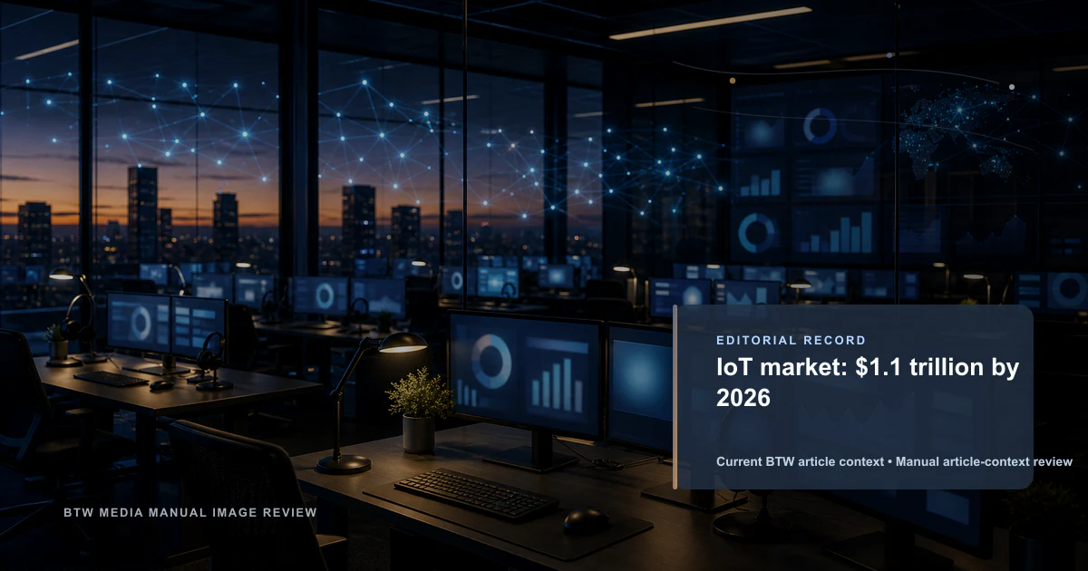 Marché de l'IoT : 1,1 billion de dollars d'ici 2026