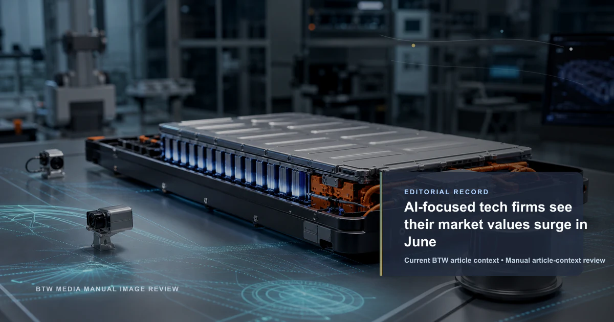 AI-focused tech firms see their market values surge in June reviewed editorial briefing visual