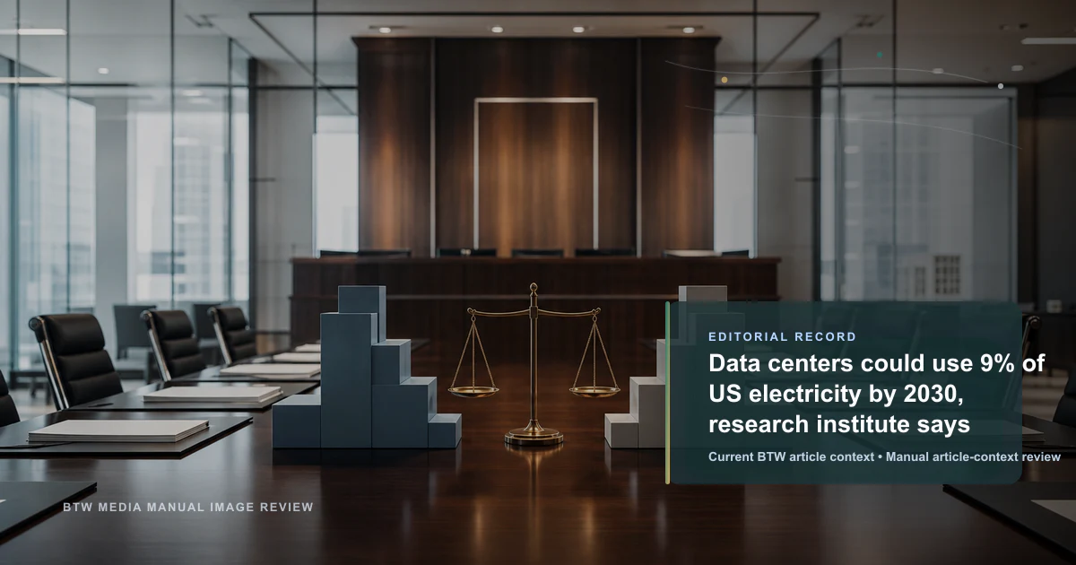 Data centers could use 9% of US electricity by 2030, research institute says reviewed editorial image