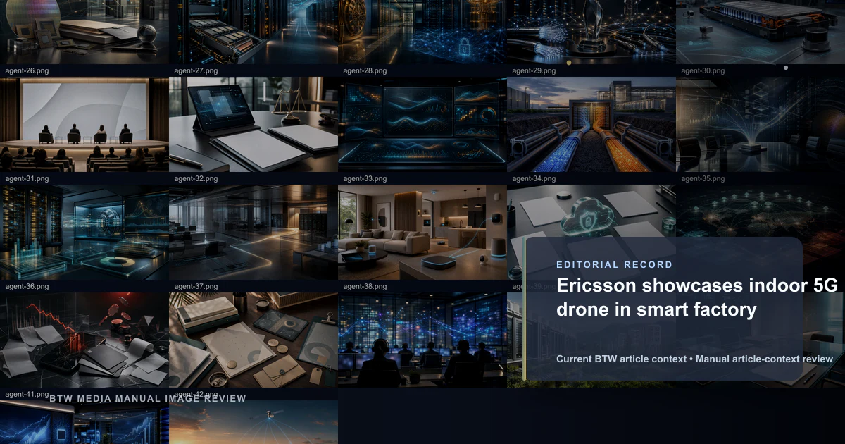 Ericsson muestra dron 5G para interiores en fábrica inteligente
