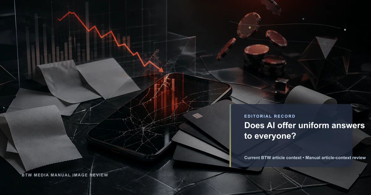 Does AI offer uniform answers to everyone? reviewed editorial briefing visual