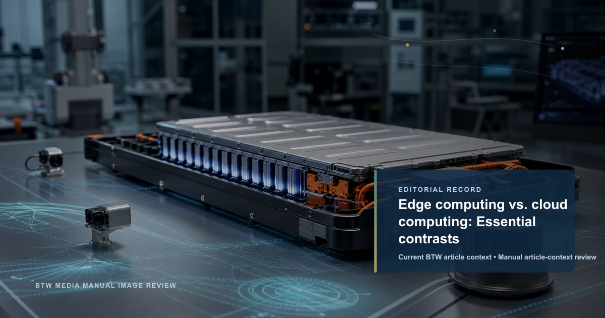 Edge computing vs. cloud computing: Essential contrasts reviewed editorial briefing visual