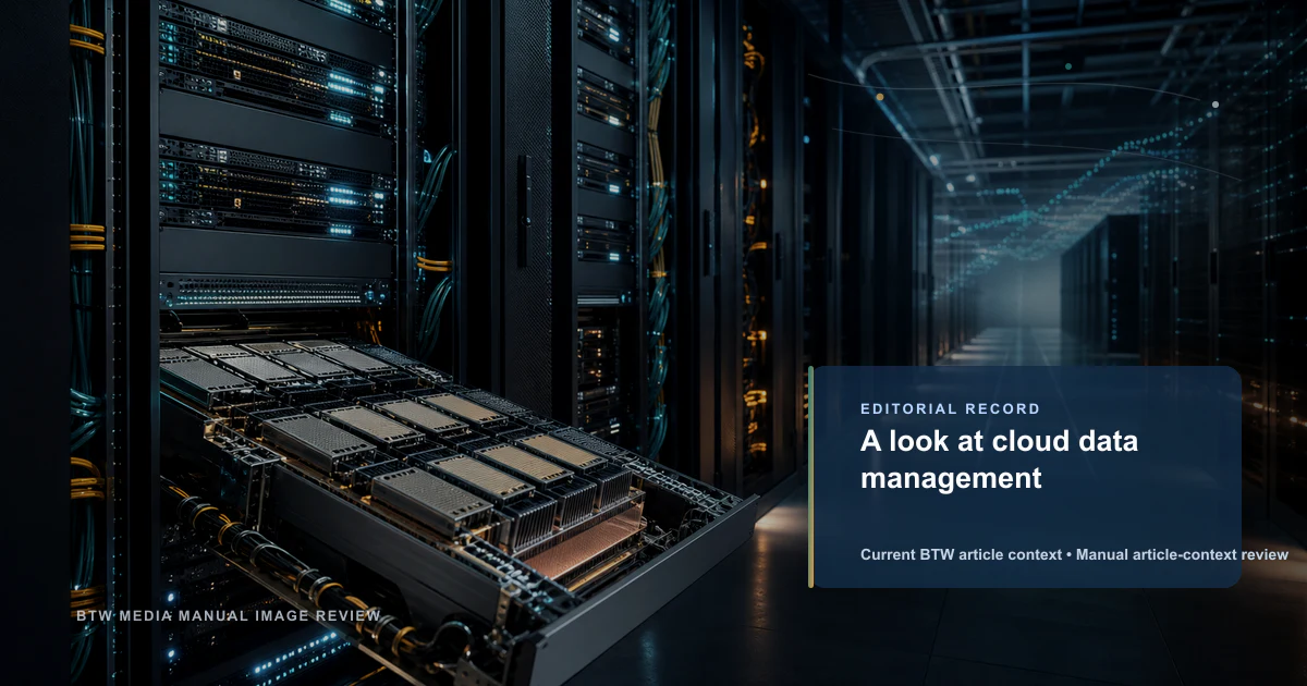 A look at cloud data management reviewed editorial briefing visual