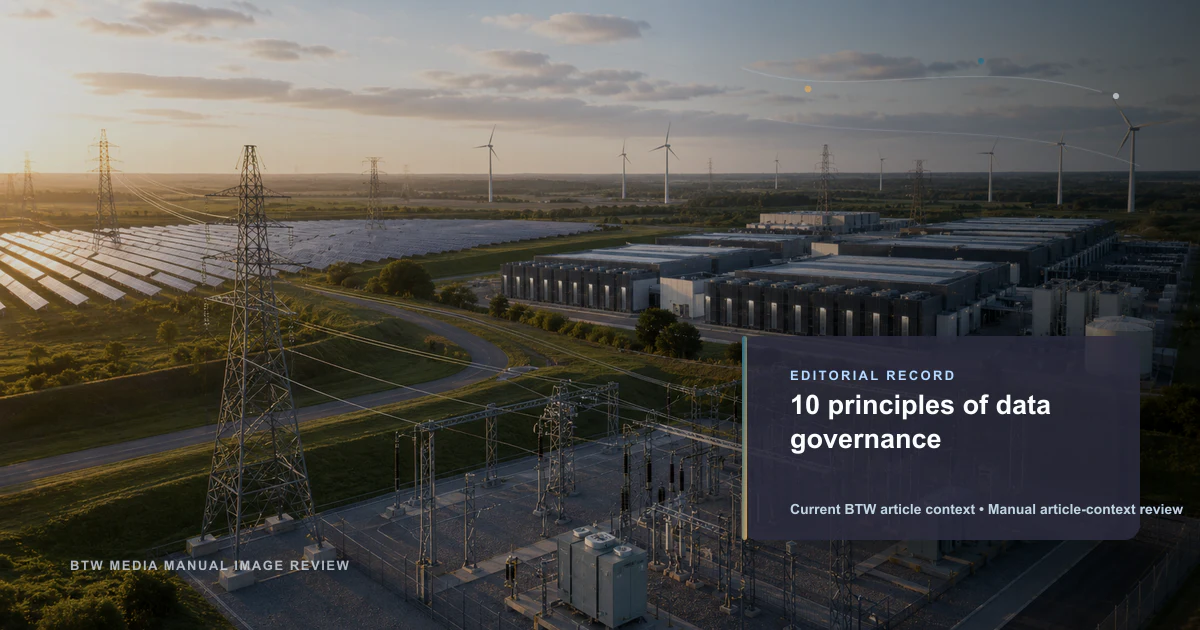 10 principles of data governance reviewed editorial briefing visual