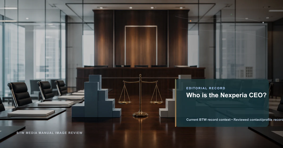 Who is the Nexperia CEO? reviewed editorial briefing visual