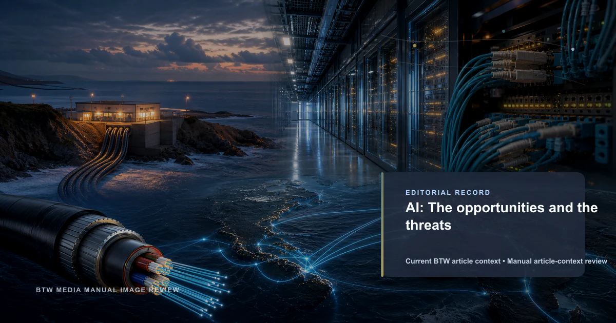 AI: The opportunities and the threats reviewed editorial briefing visual