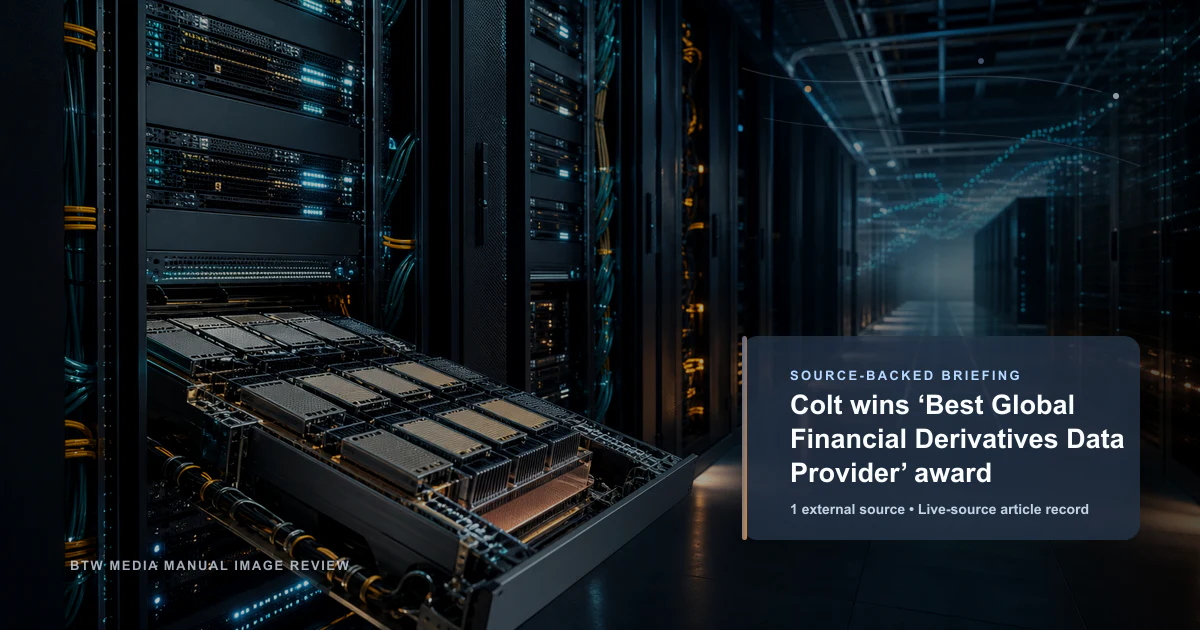 Colt gana el premio al ‘Mejor Proveedor Global de Datos sobre Derivados Financieros’