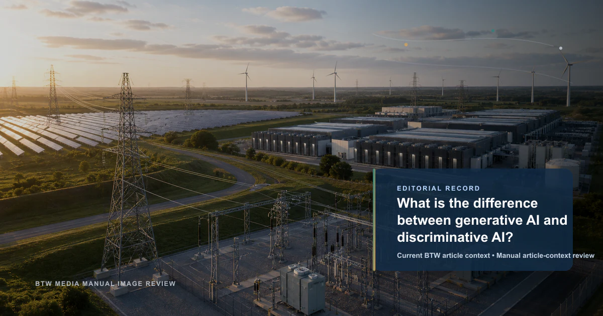 What is the difference between generative AI and discriminative AI?