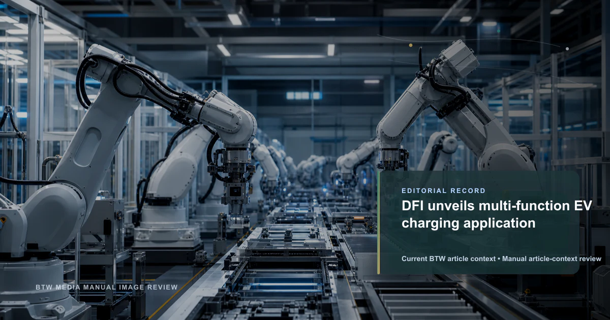 DFI unveils multi-function EV charging application reviewed editorial briefing visual