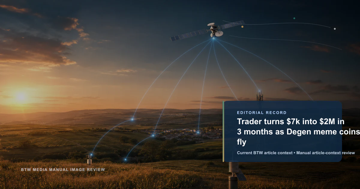 Trader turns $7k into $2M in 3 months as Degen meme coins fly reviewed editorial briefing visual