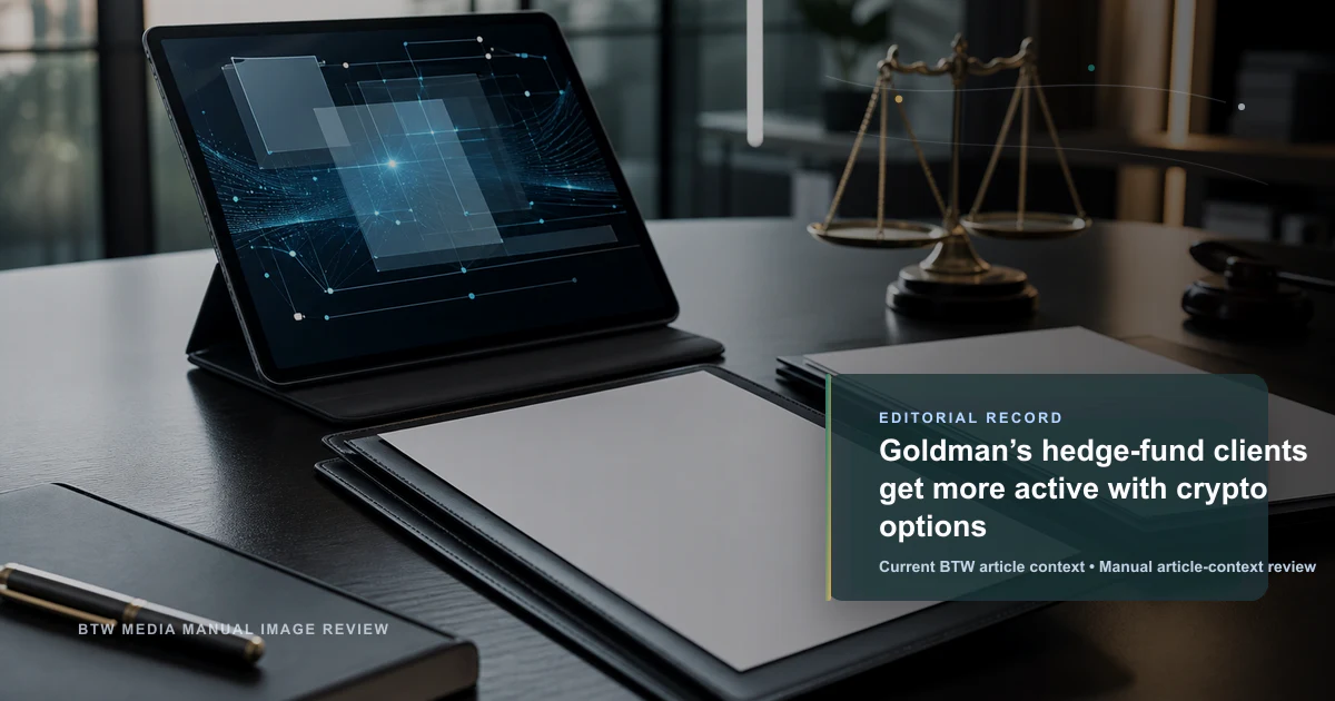 Goldman’s hedge-fund clients get more active with crypto options