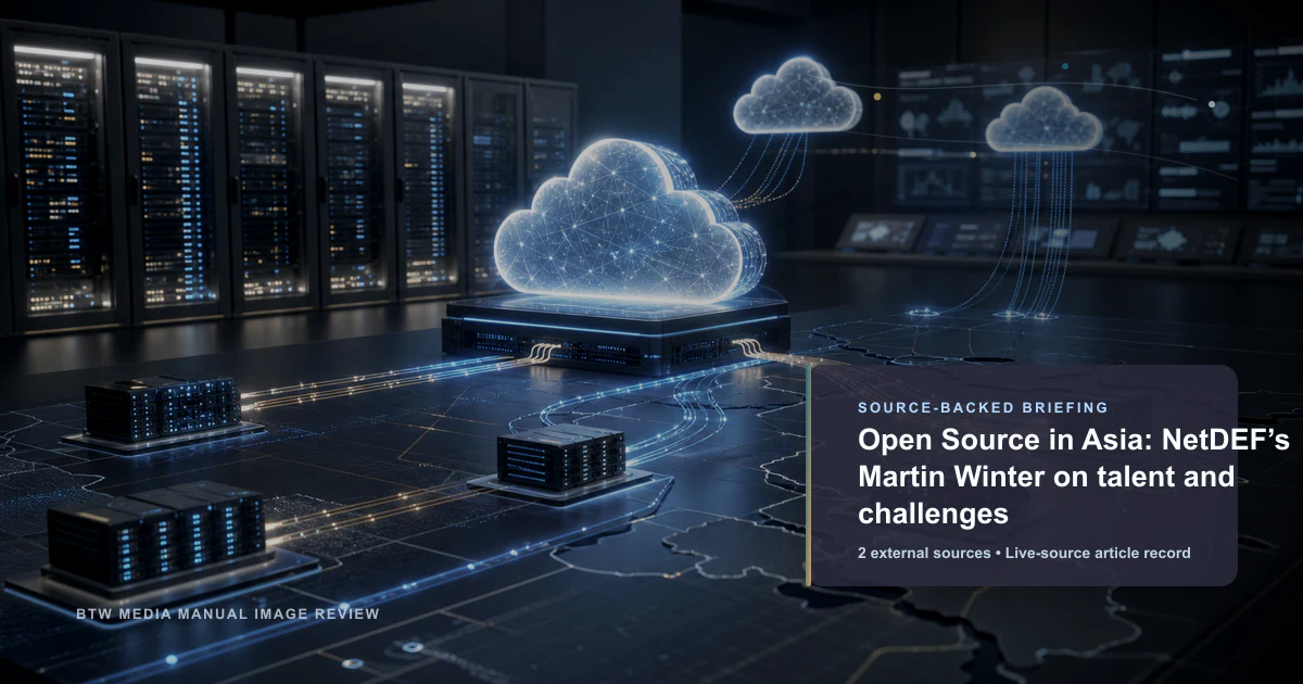 Open Source in Asia: NetDEF’s Martin Winter on talent and challenges source-backed briefing visual